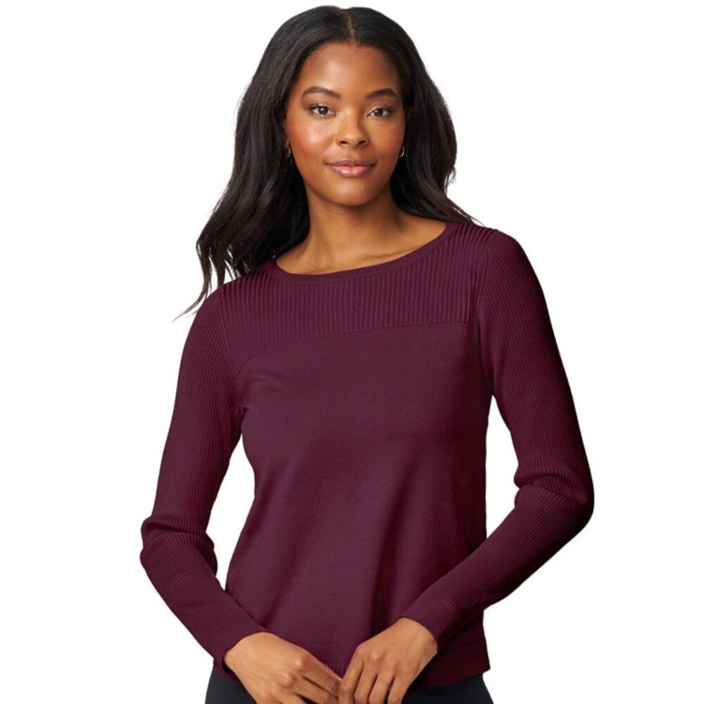 Melissa Paige Women's Boat Neck Long-Sleeve Sweater Size L, XL #M3